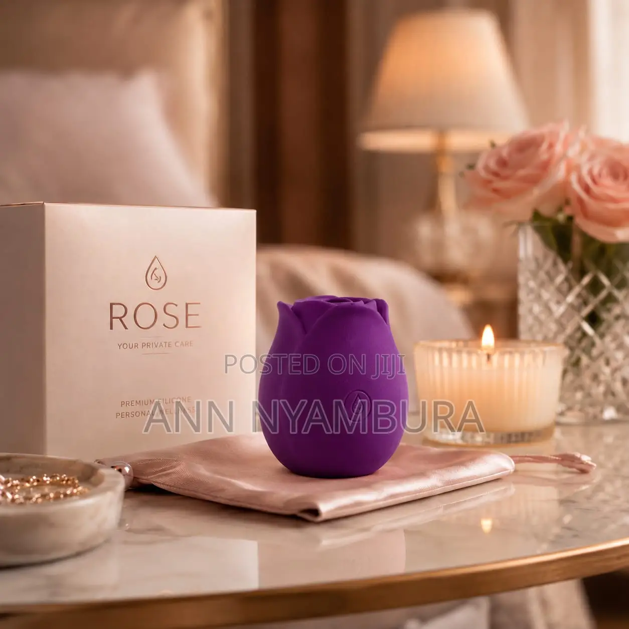 Elegant Rose Clitmassager and Nipplesucker Travel Friendly Waterproof