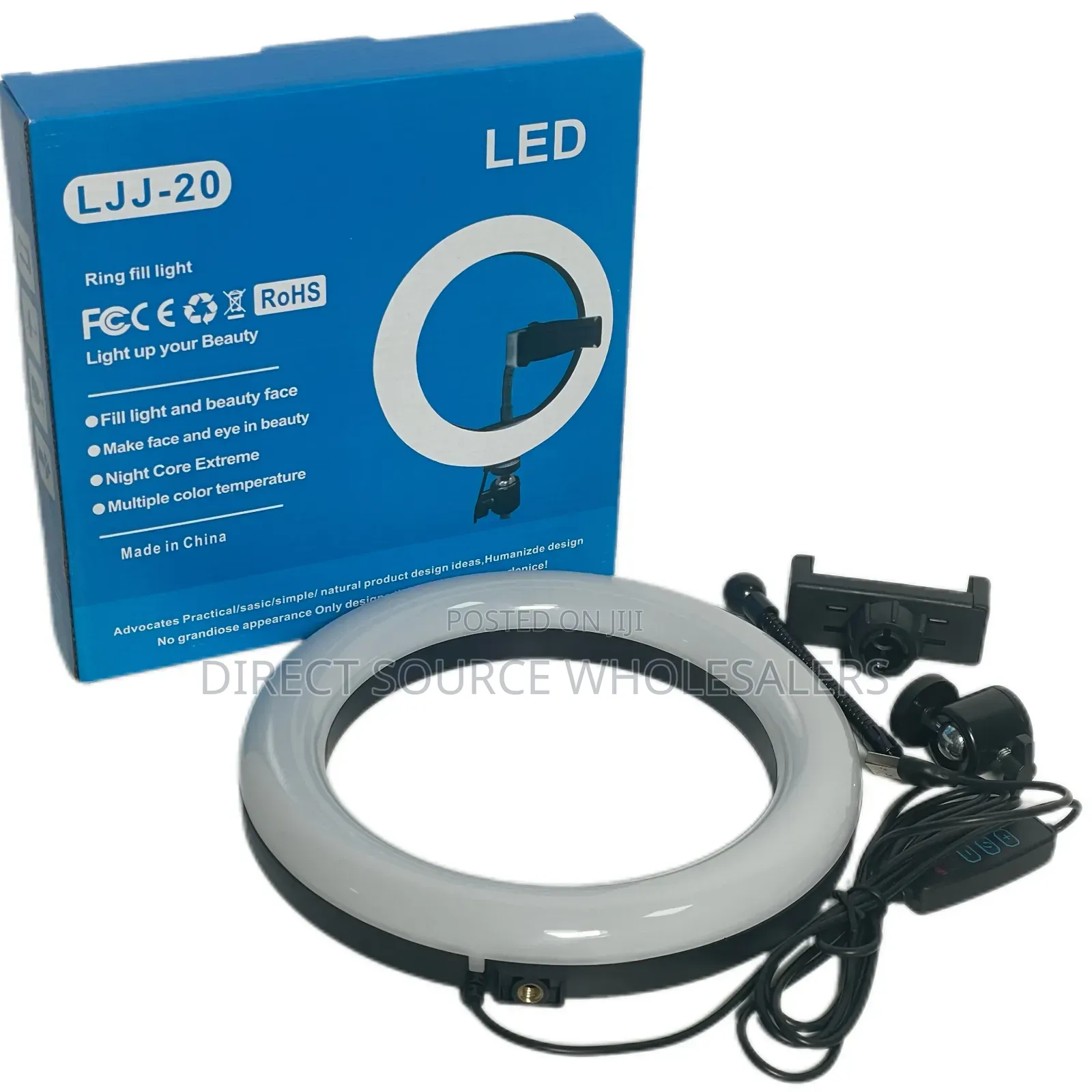 Professional 12" Ring Light With Phone Holder Stand