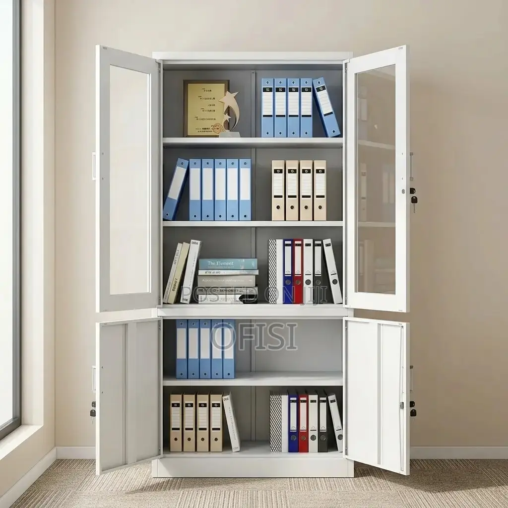 Office Cabinet; Modern Steel Storage Cabinet With Shelves