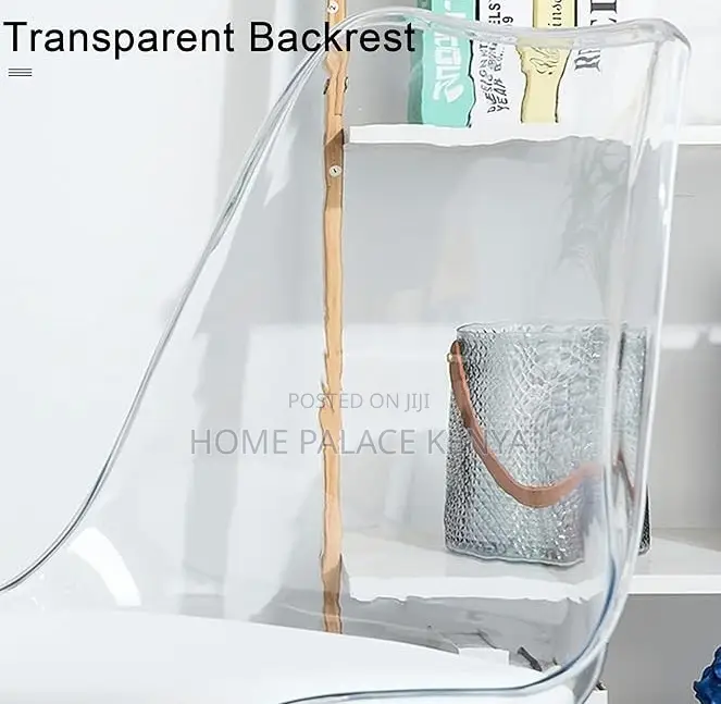 Study Chair: Armless Acrylic Rolling Desk Chair