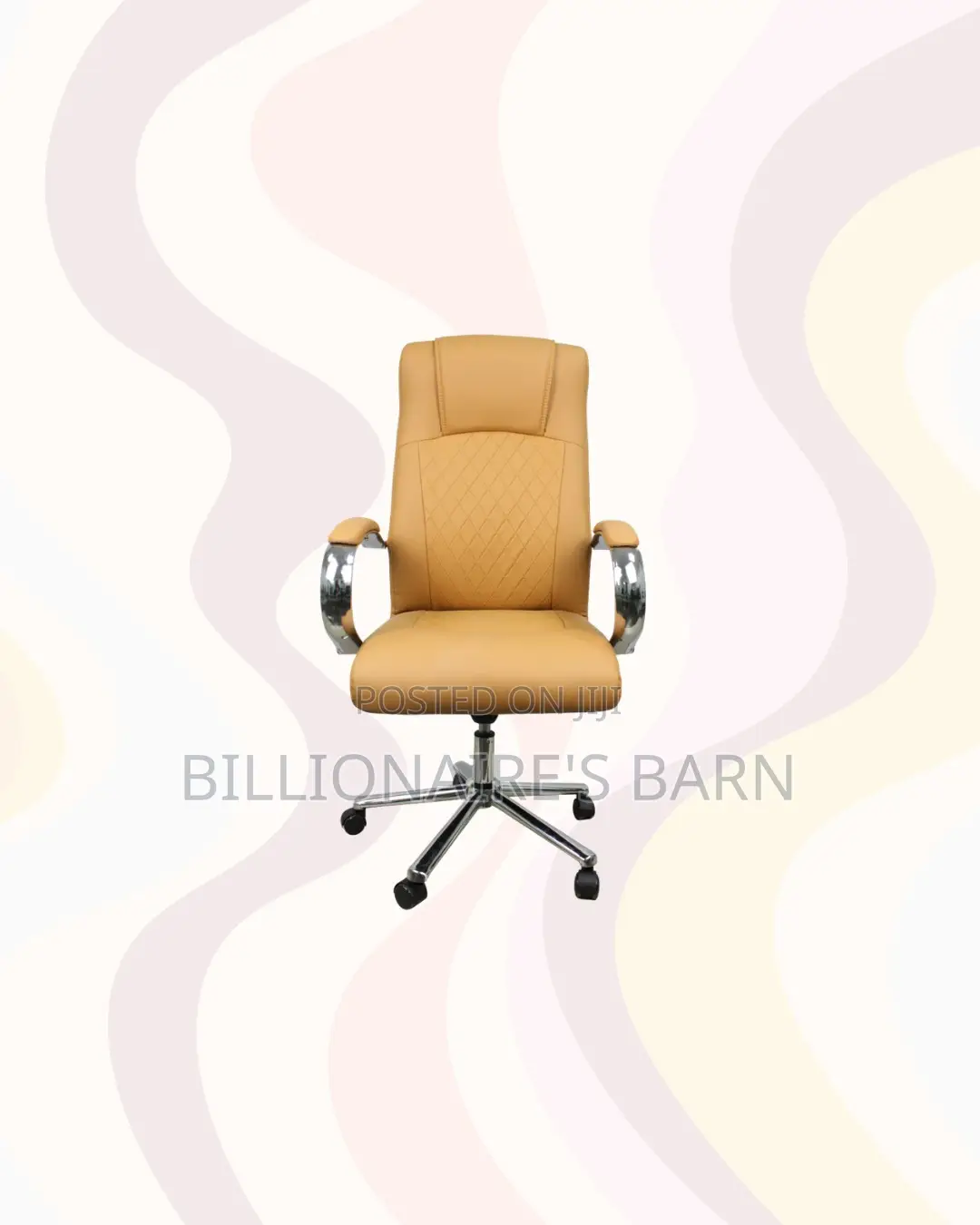 Practical Orange Quilted Executive Office Chair | Focused Work Session