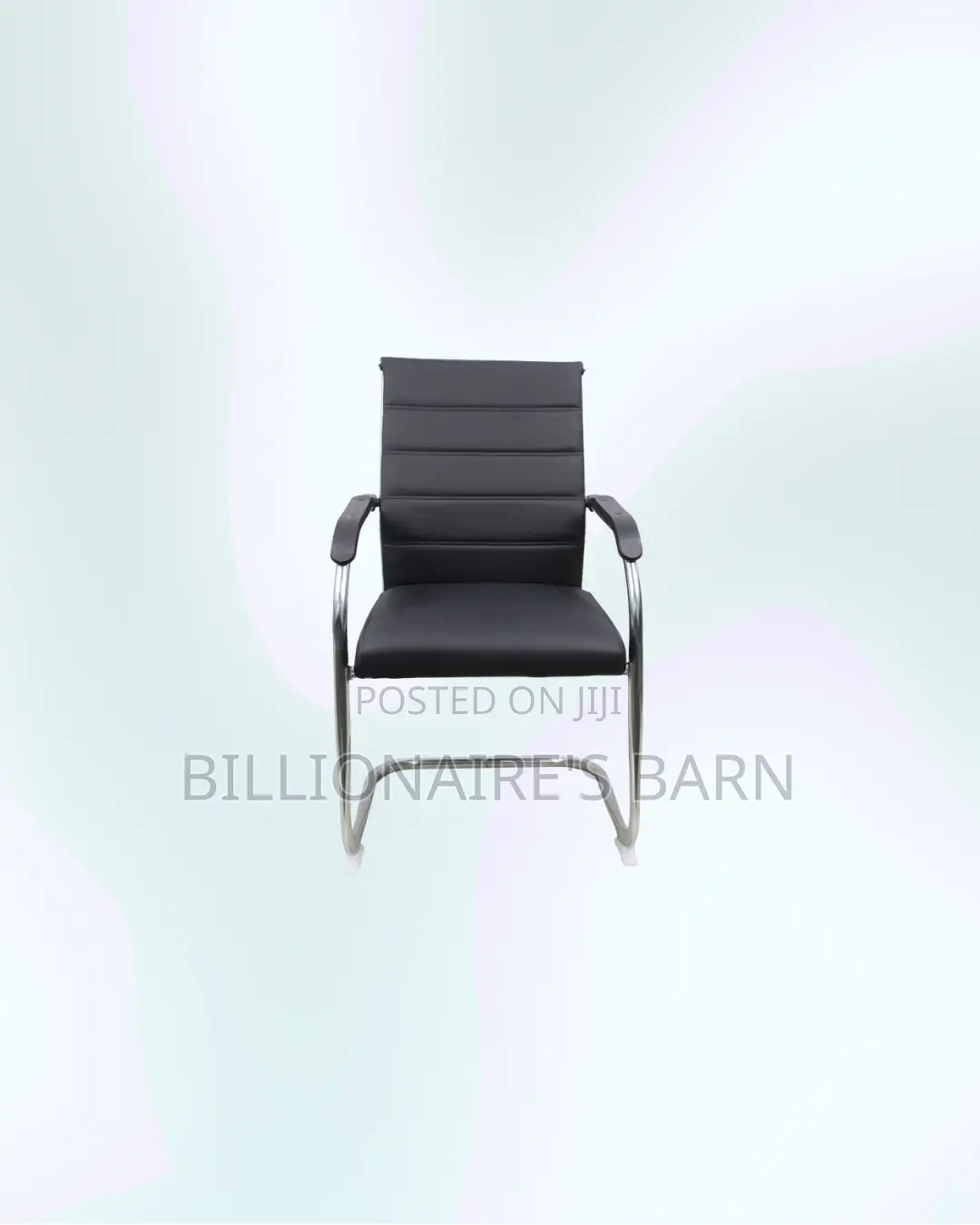 Practical Black Padded Cantilever Visitor Chair | Home Office Use