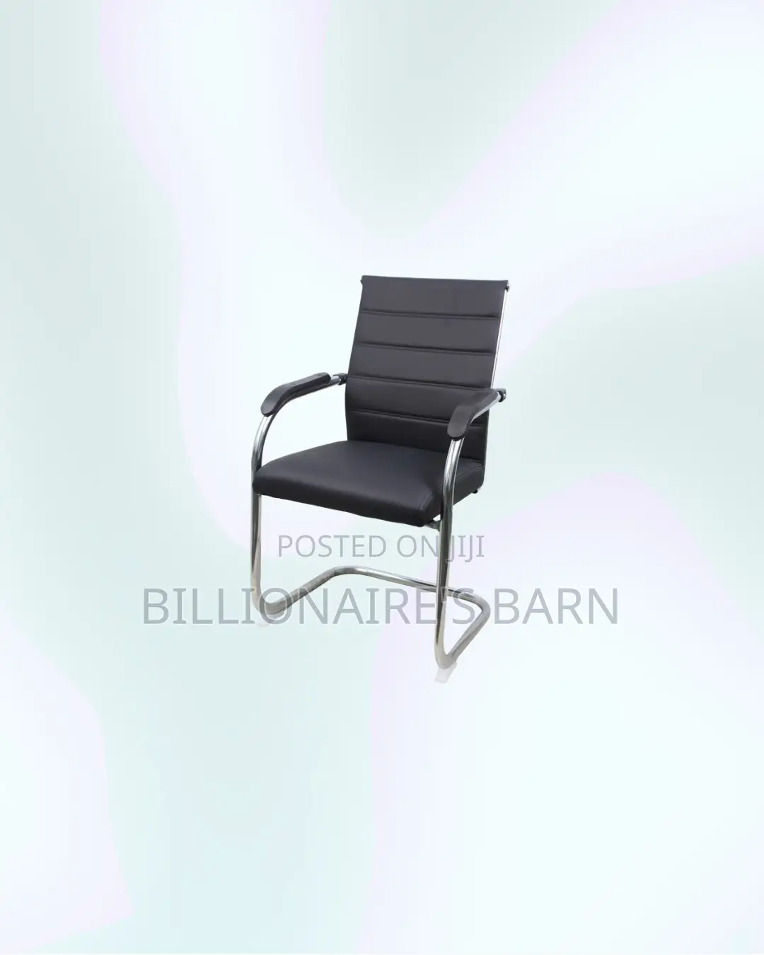 Practical Black Padded Cantilever Visitor Chair | Home Office Use
