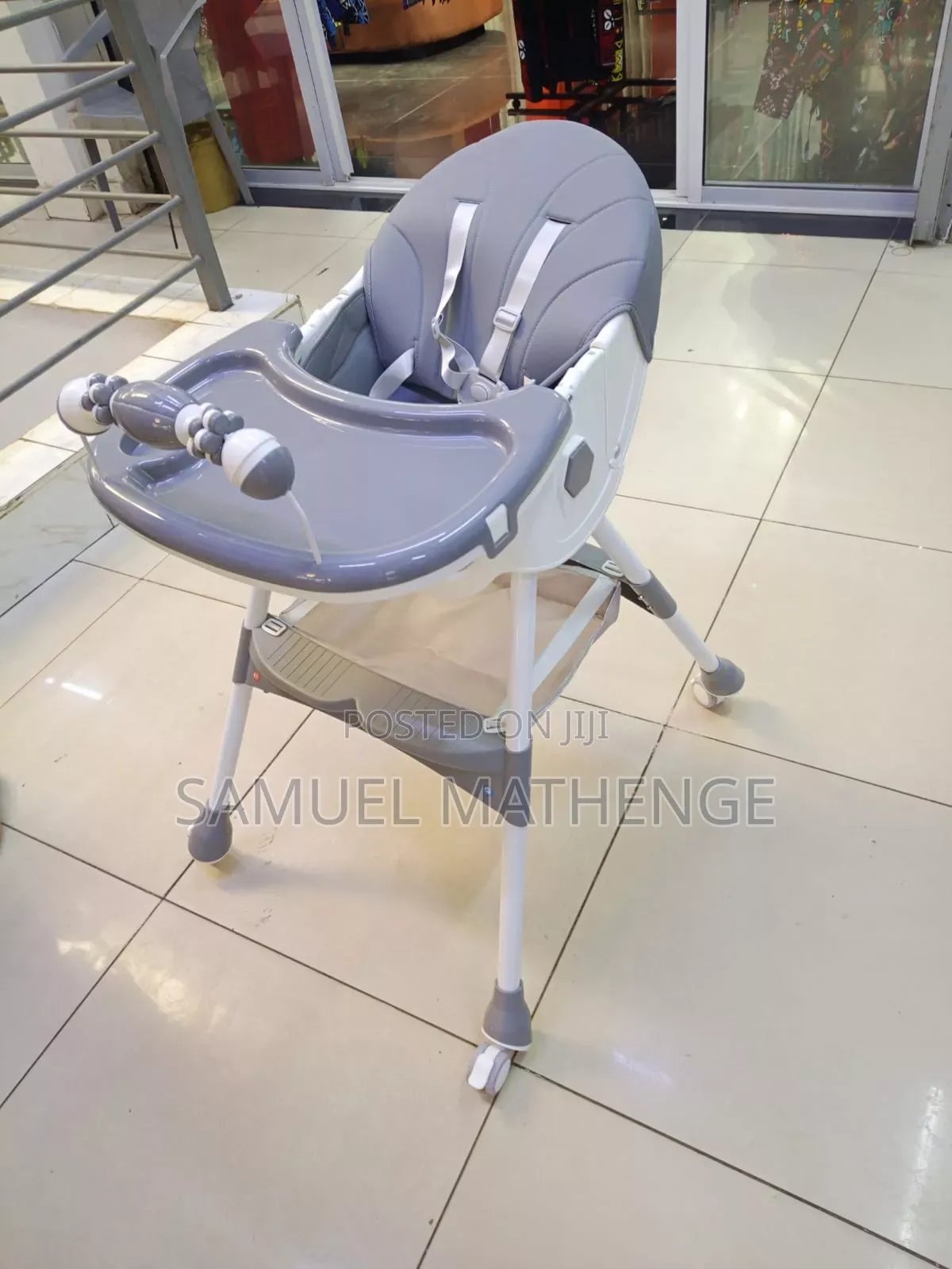 Multifunction Baby Feeding Chair With Adjustable Seat, Footrest Wheels