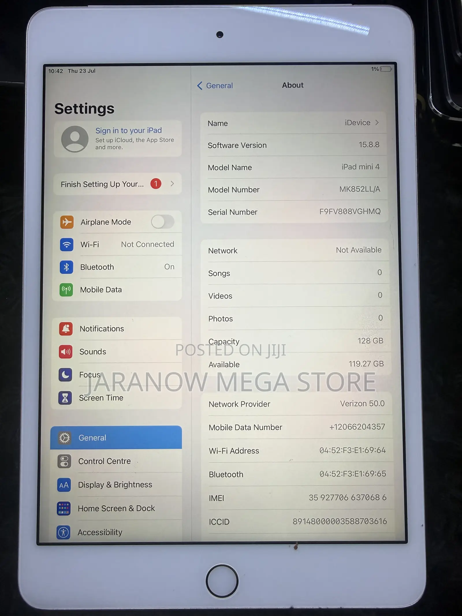 Apple iPad mini 4 128 GB Silver