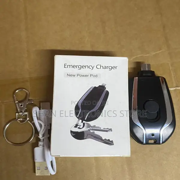 Type-C Emergency Black 500mAh Small Backup Power Bank