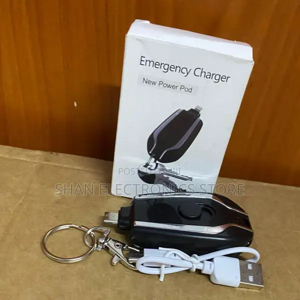 500mAh Small Backup Power Bank Type C Fast Charging, Key Ring