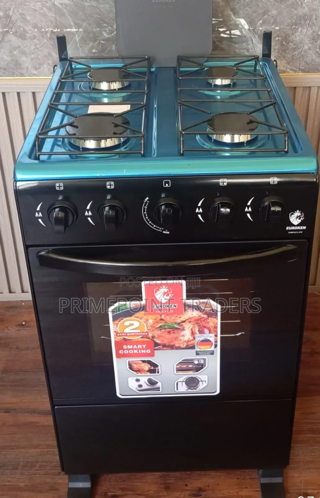 Euroken Euro-55-4g Full Gas Cooker Auto Ignition + Free Chopping Board