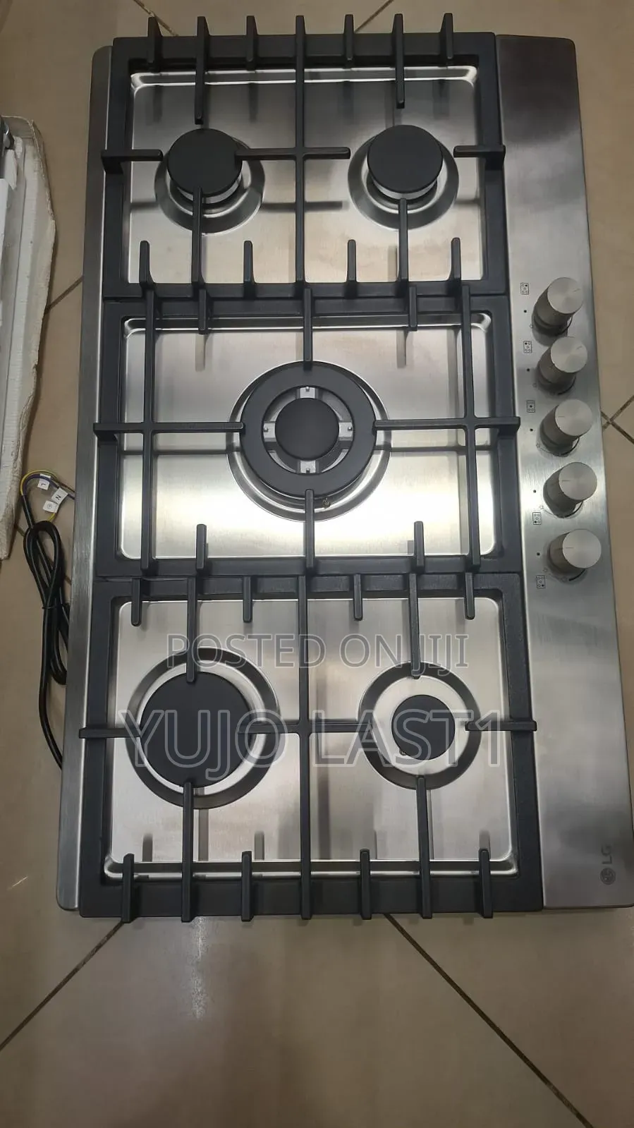 Midea MG90GQ095AL1B-BS 90cm Built-in Gas Hob – 5 Burner Black Glass H