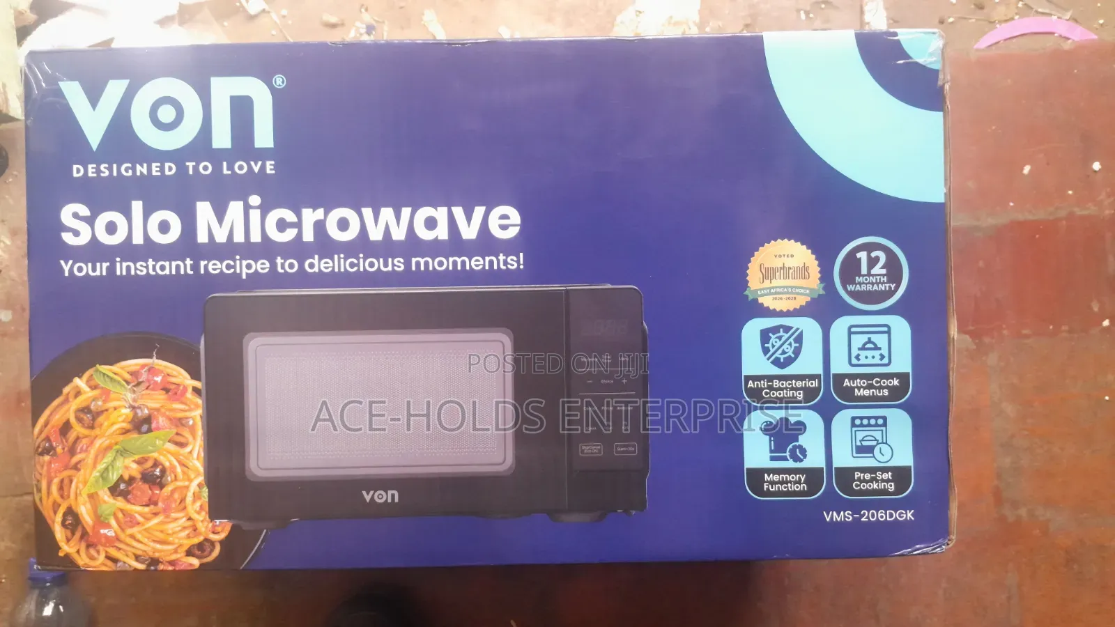 Solo Microwave-Oven Von 20 Liters Digital Setting - Black