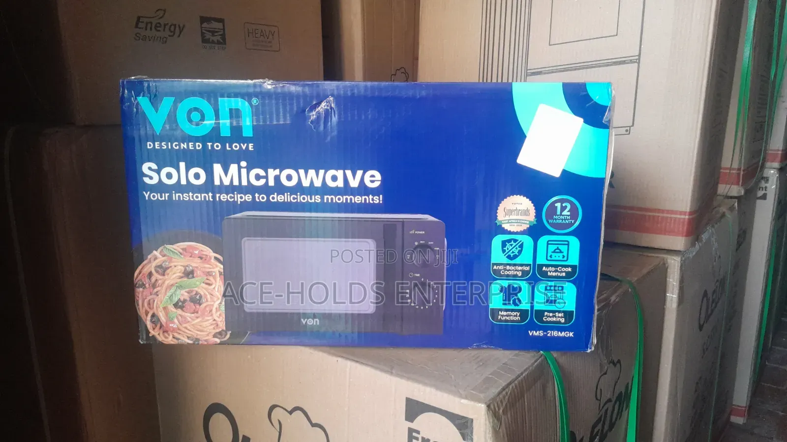 Von Manual 20 Litres Microwave - Black