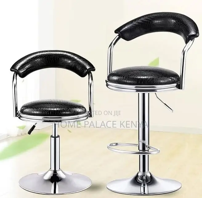 Bar Stool: Modern Swivel Office Stool With Padded Backrest