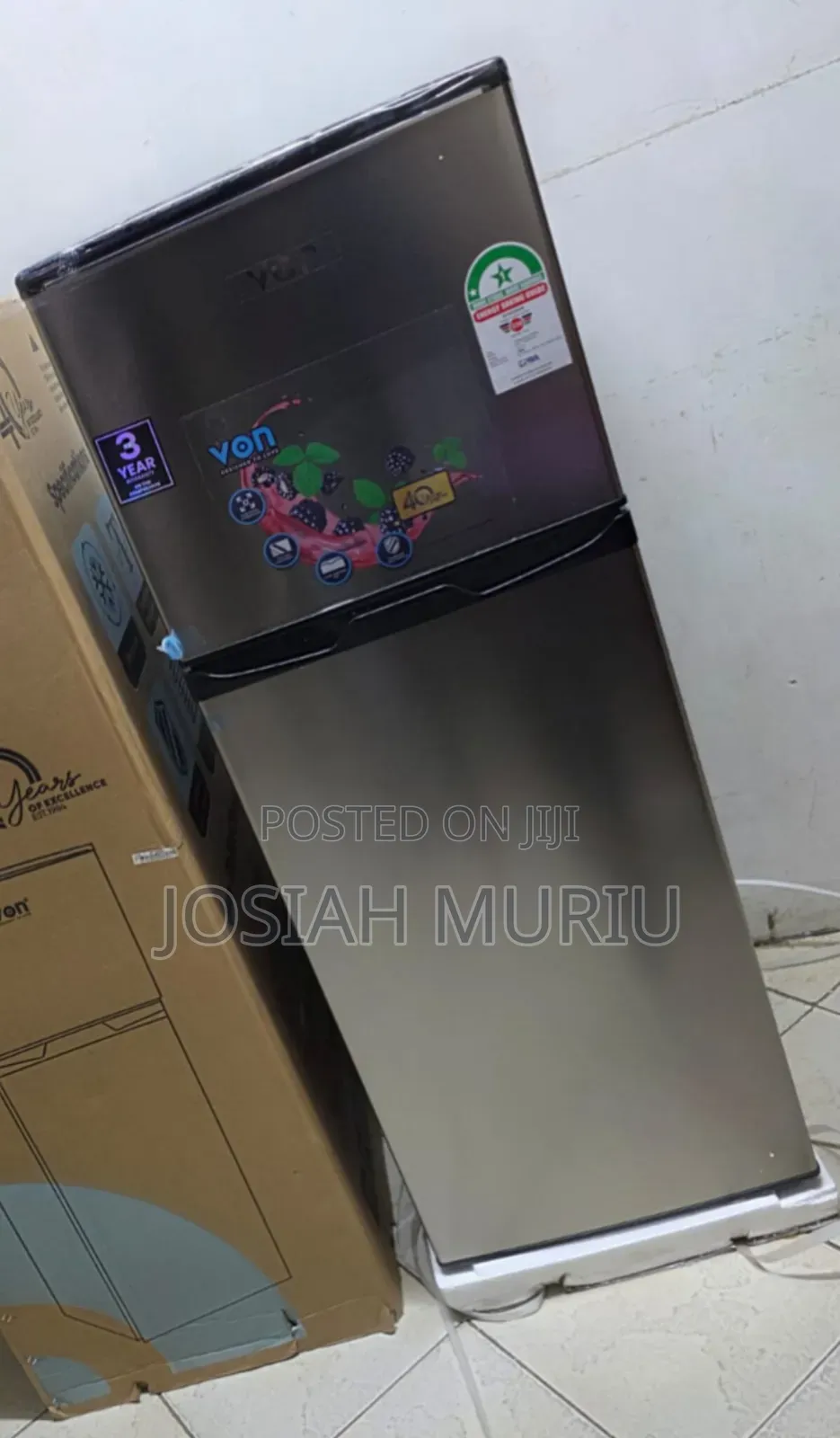 Von 138l Direct Cool Double Door Refrigerator
