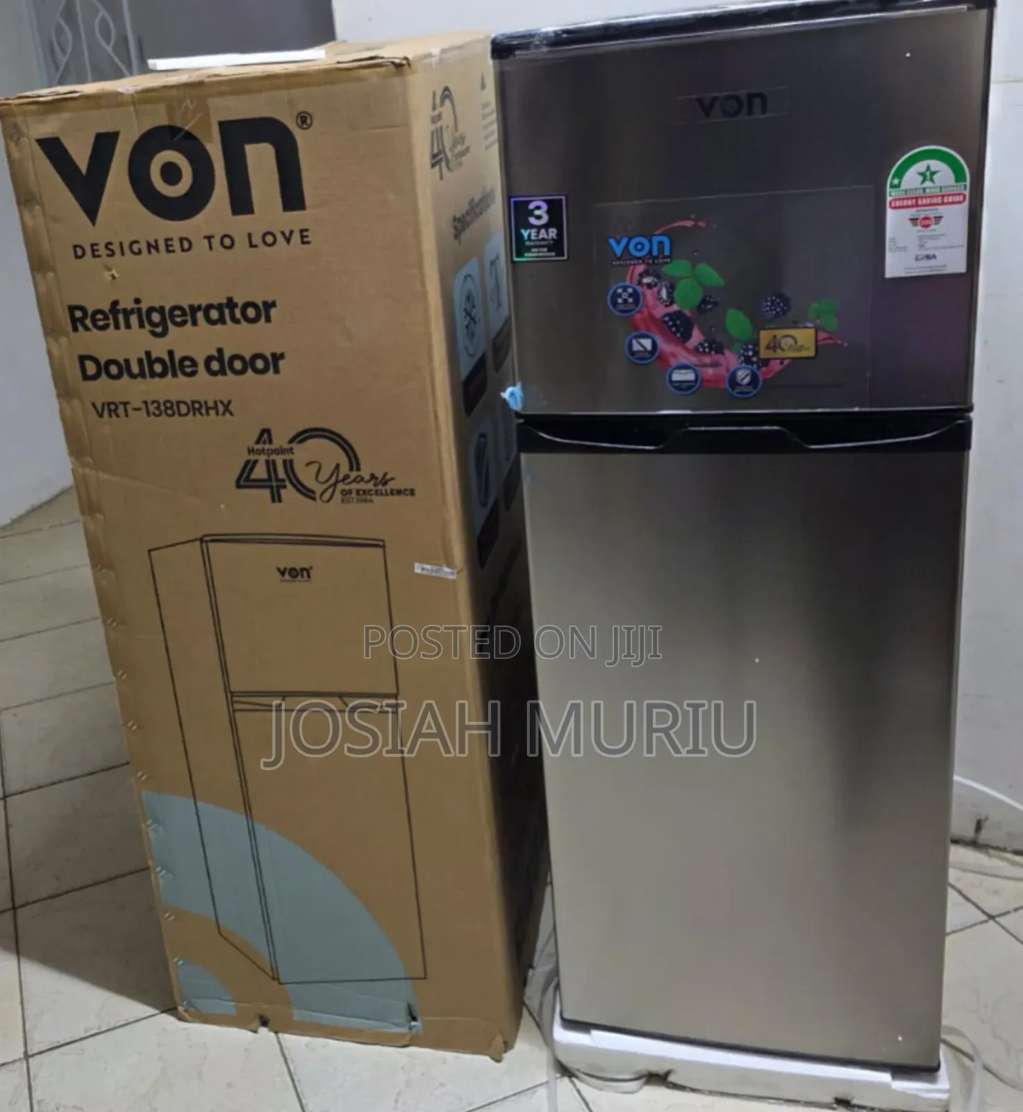 Von 138l Energy Efficient Refrigerator