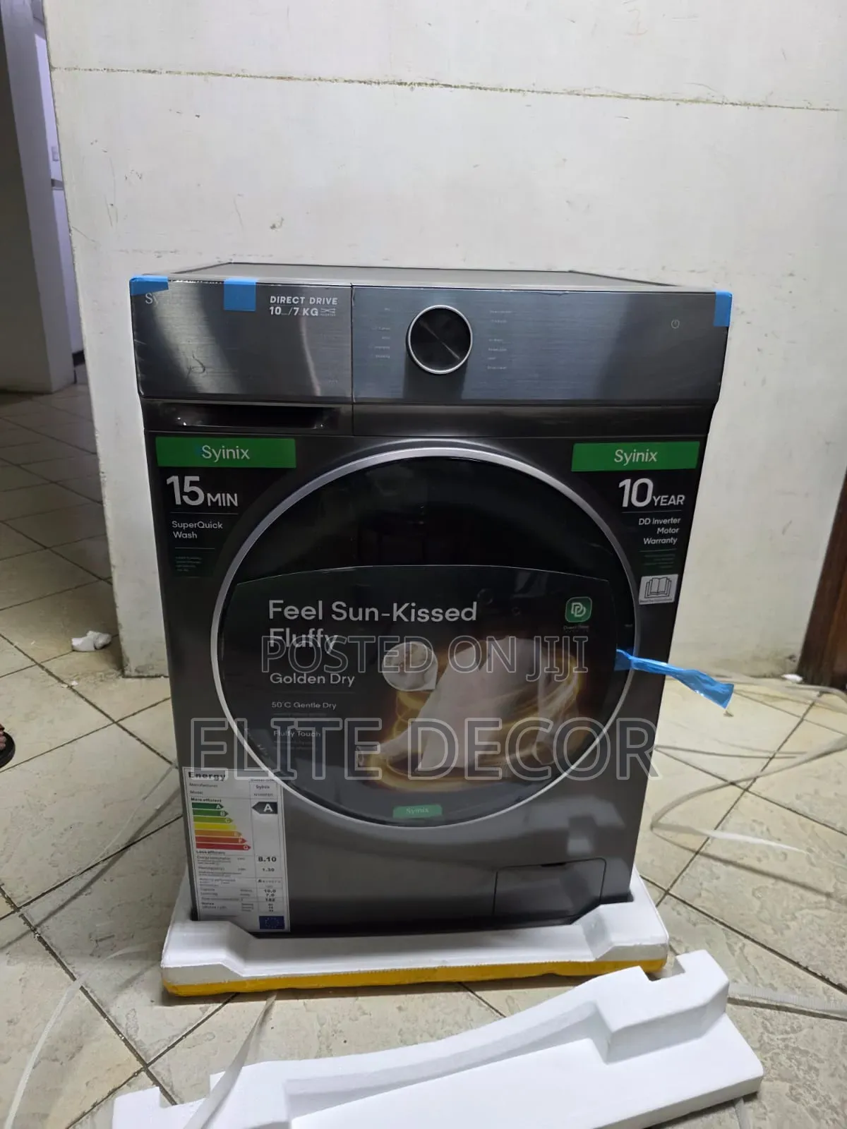 Syinix 10kg/7kg Wash Dry Front Load Washing Machine