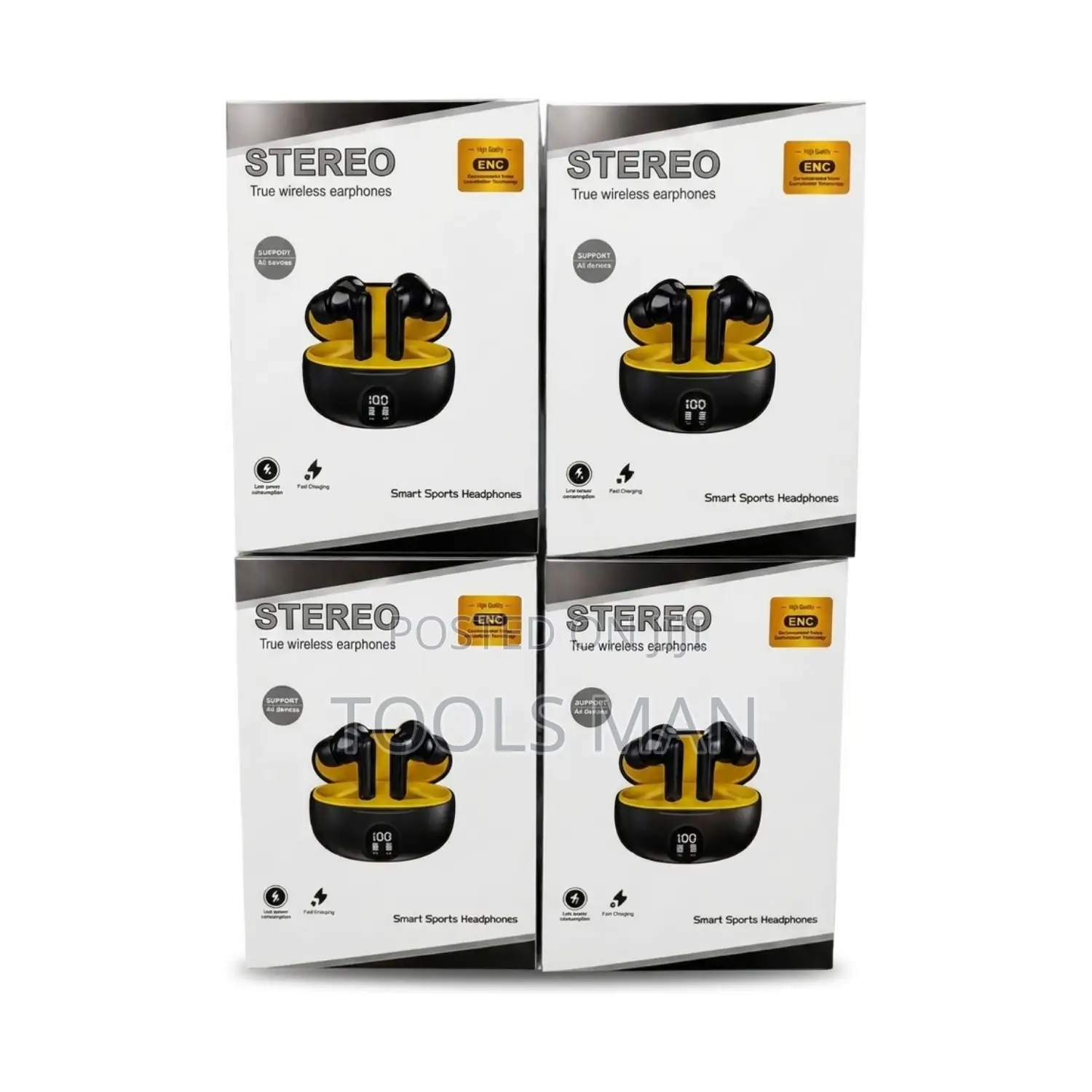 TWS Wireless Ear Phones ENC Noise Reduction Sports Headphones. Pods