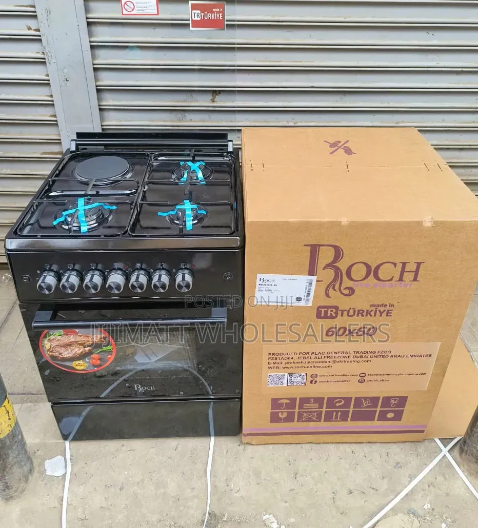 Turkey Roch Black 60×60 Standing 3+1 Cooker With Electric Oven