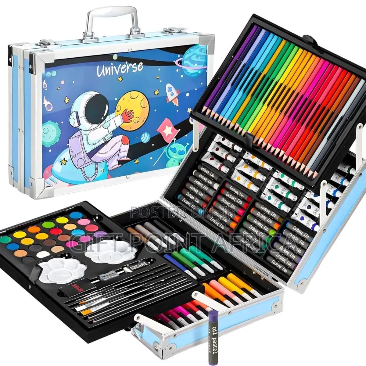 145-Piece Metallic Art Set for Kids With Aluminum Case