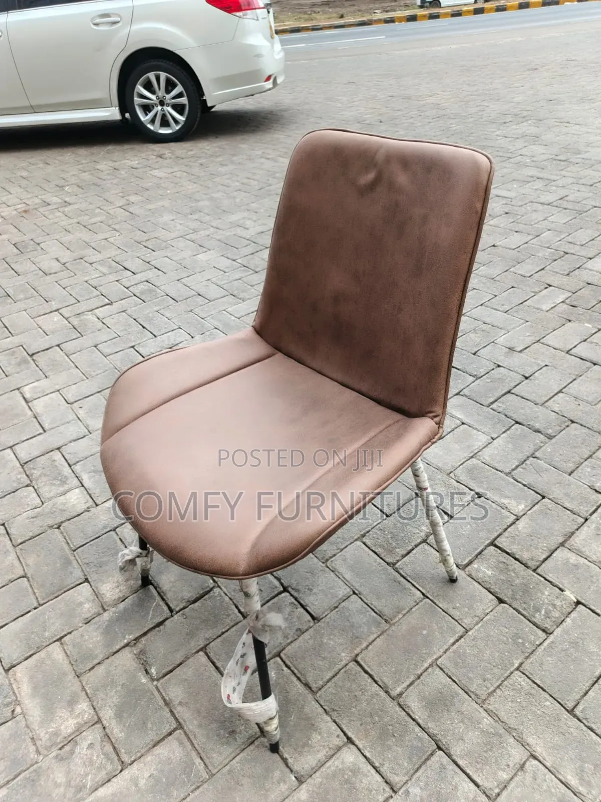 Brown Leatherette Dinning Chair