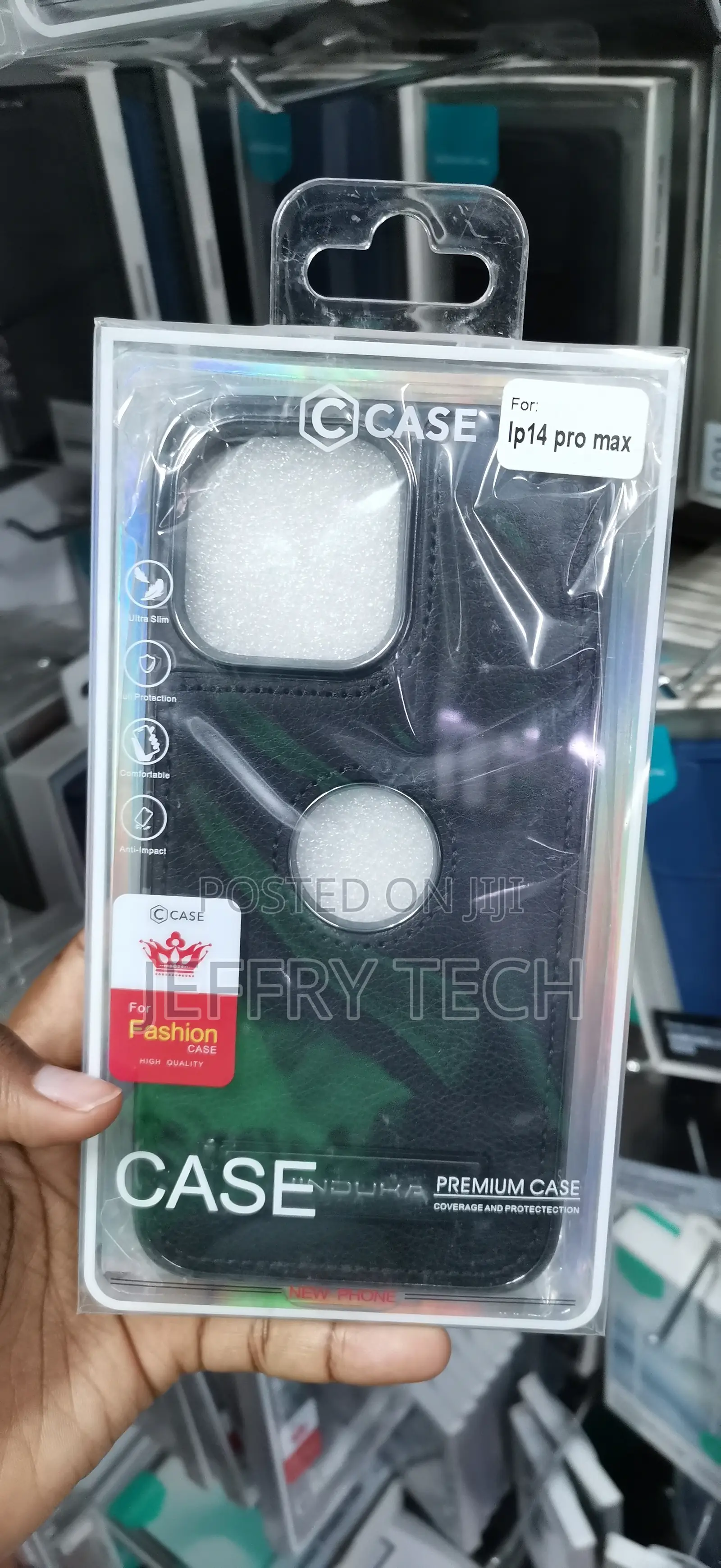 Leather-Style Phone Case Designed for the iPhone 14 Pro Max.