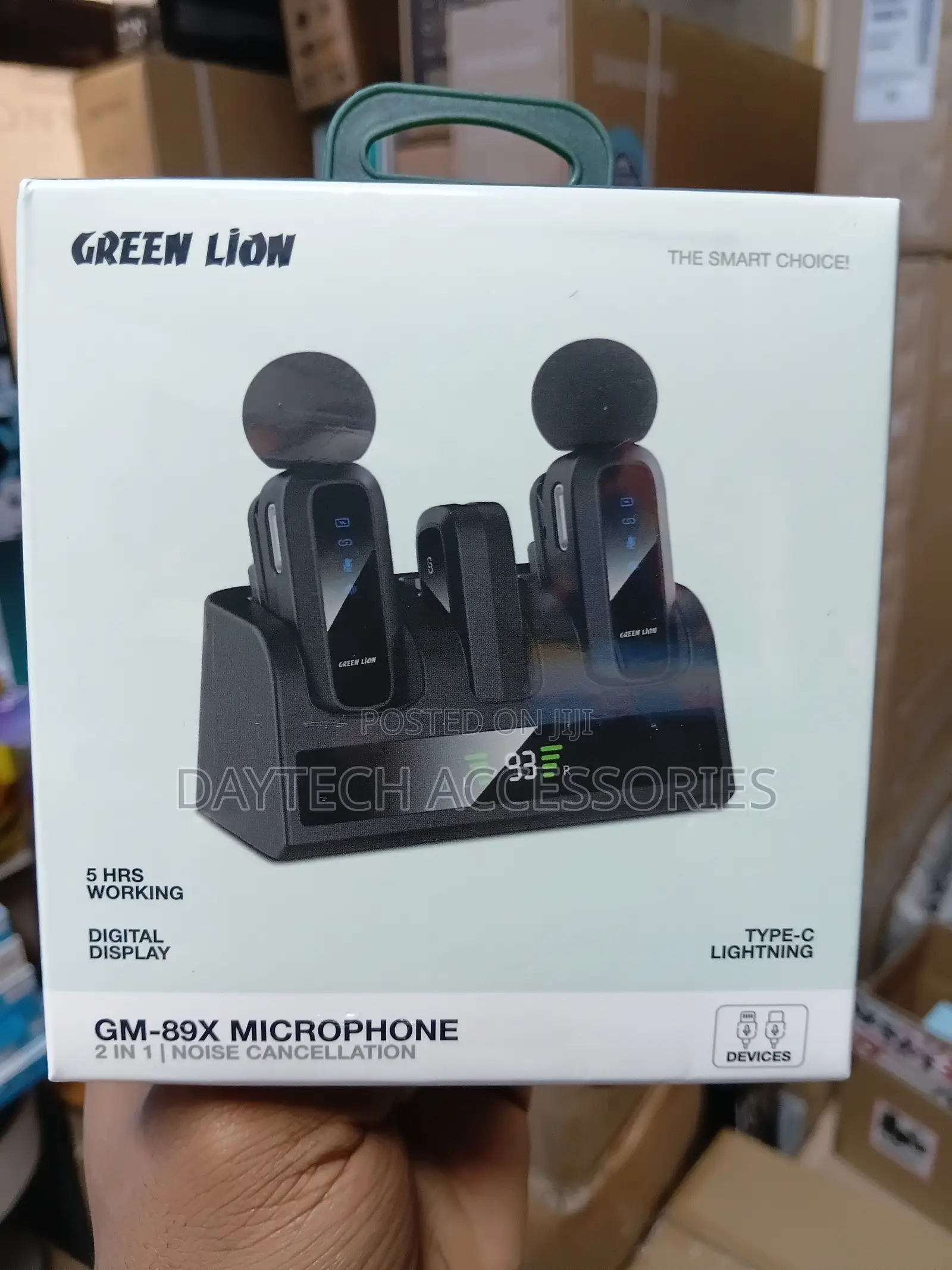 Green Lion GM-89X 2-in-1 Noise Cancellation Wireless Microphone.