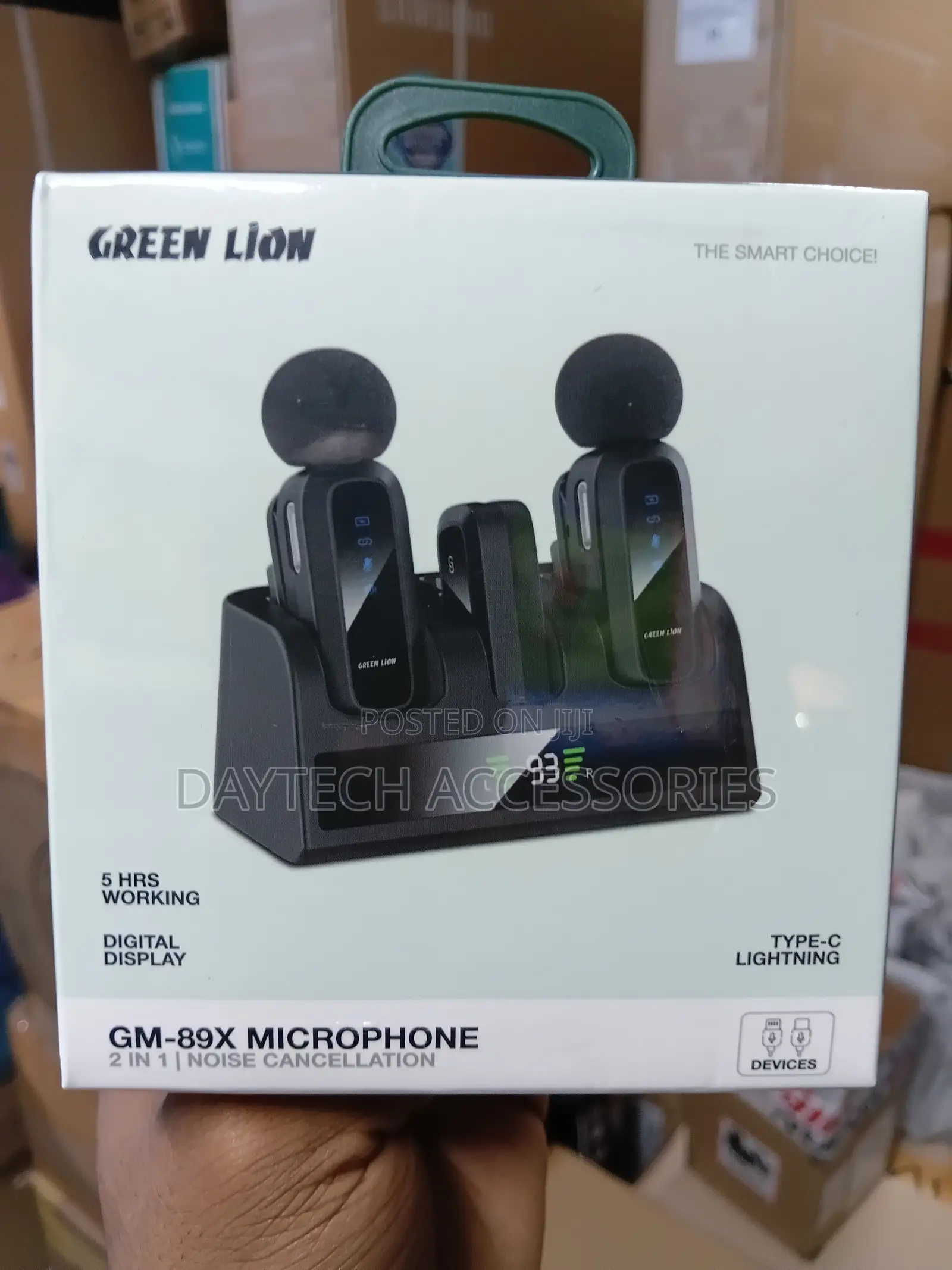 Green Lion GM-89X 2-in-1 Noise Cancellation Wireless Microphone.