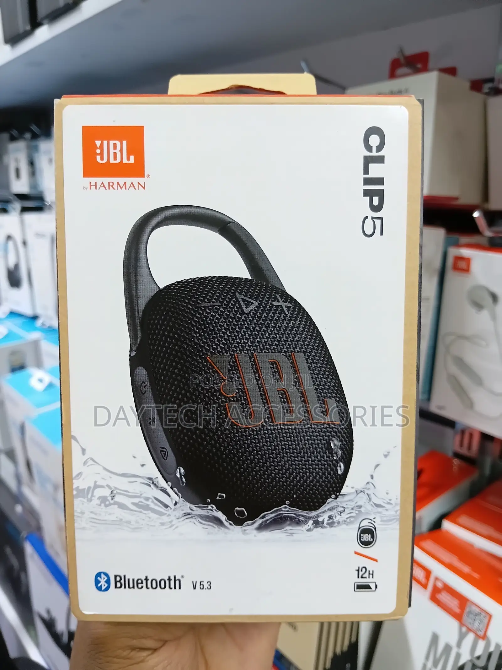 JBL CLIP 5 – 7 Watt Portable Waterproof Speaker – Black