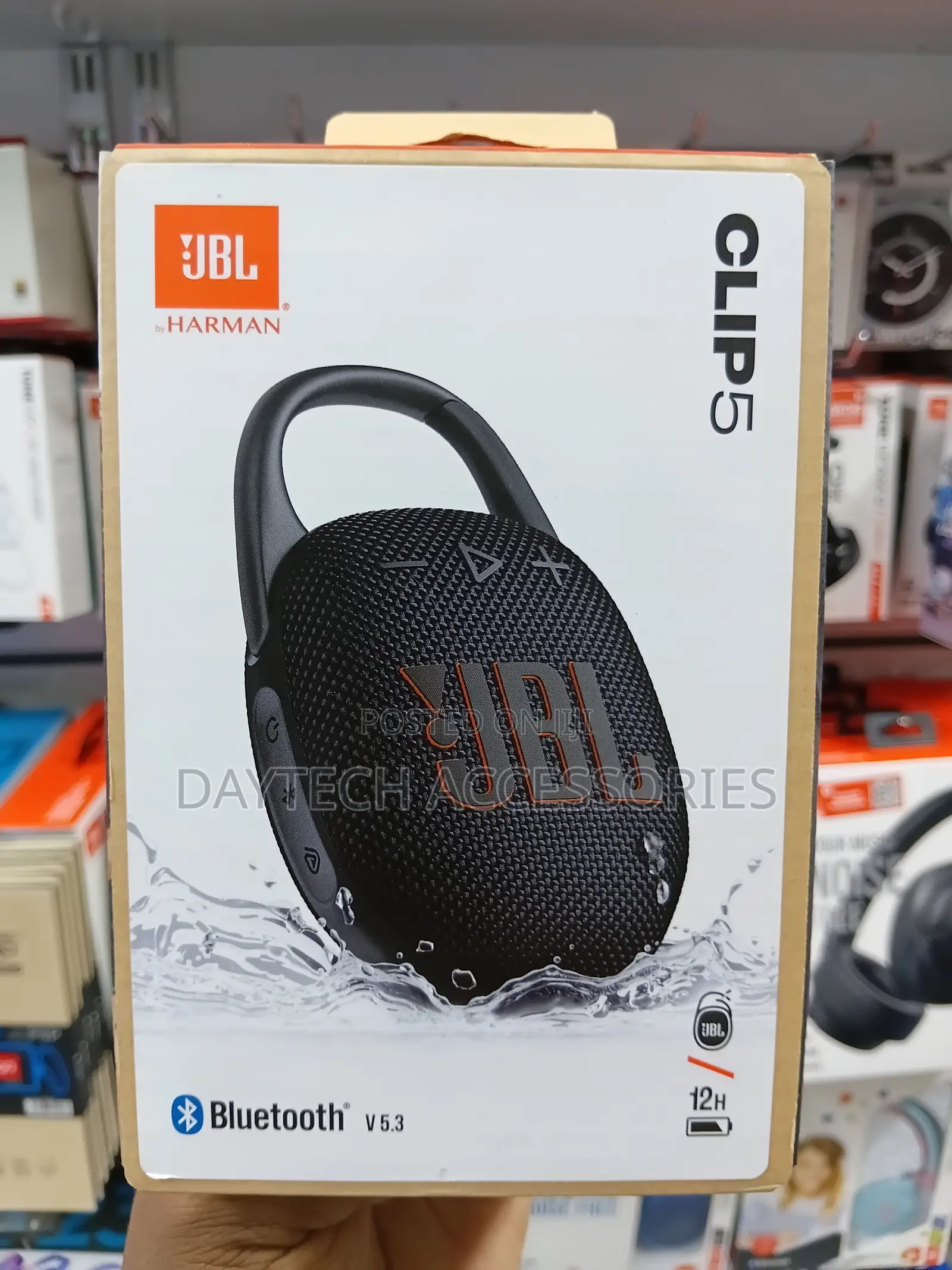 JBL CLIP 5 – 7 Watt Portable Waterproof Speaker – Black