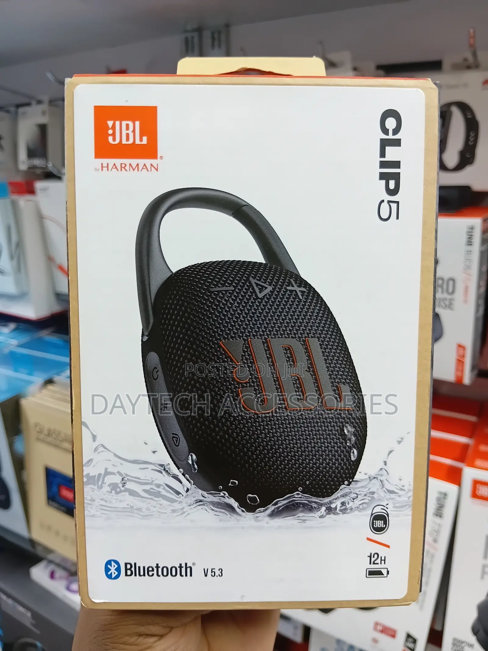 JBL CLIP 5 – 7 Watt Portable Waterproof Speaker – Black