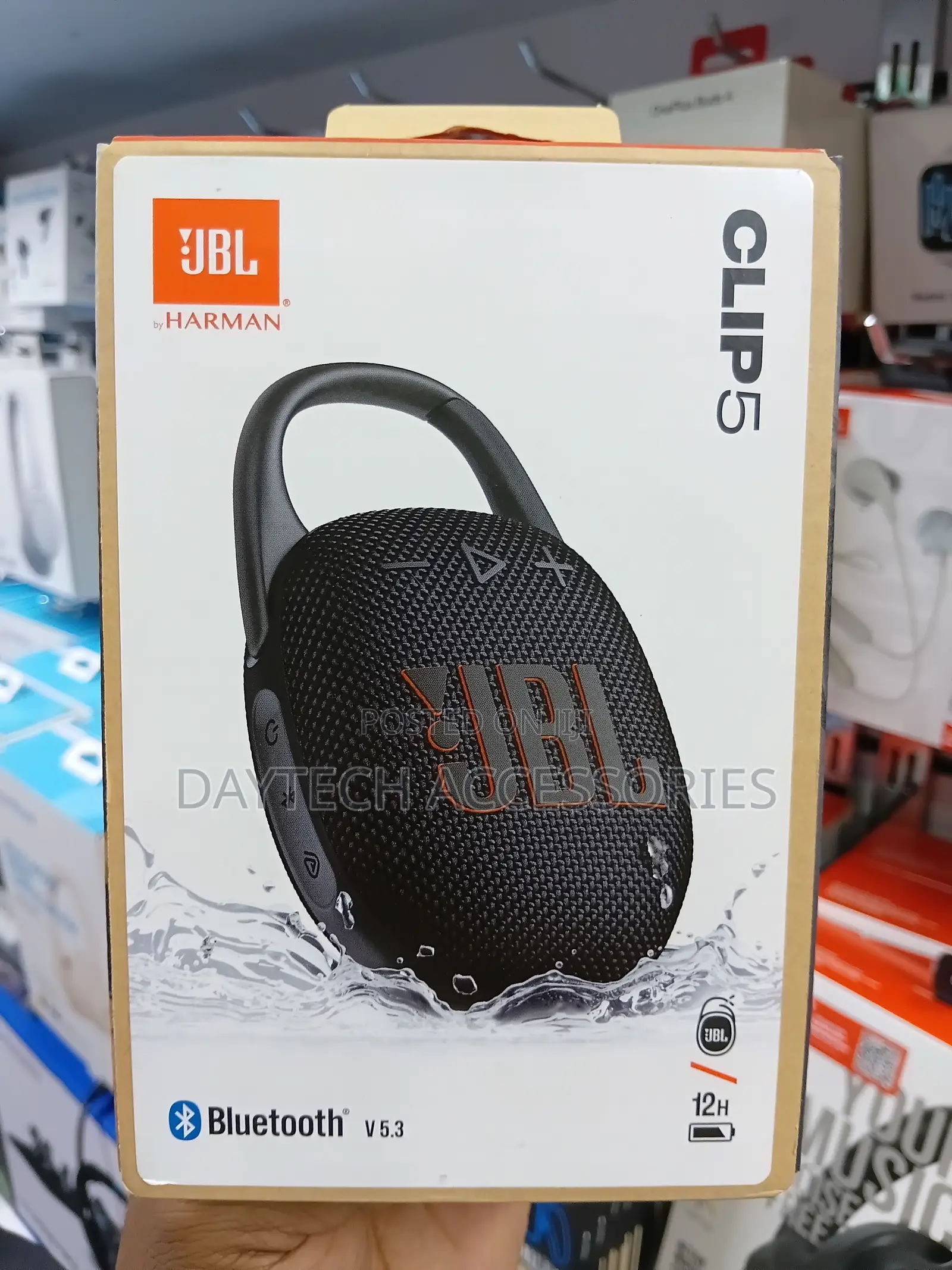 JBL CLIP 5 – 7 Watt Portable Waterproof Speaker – Black
