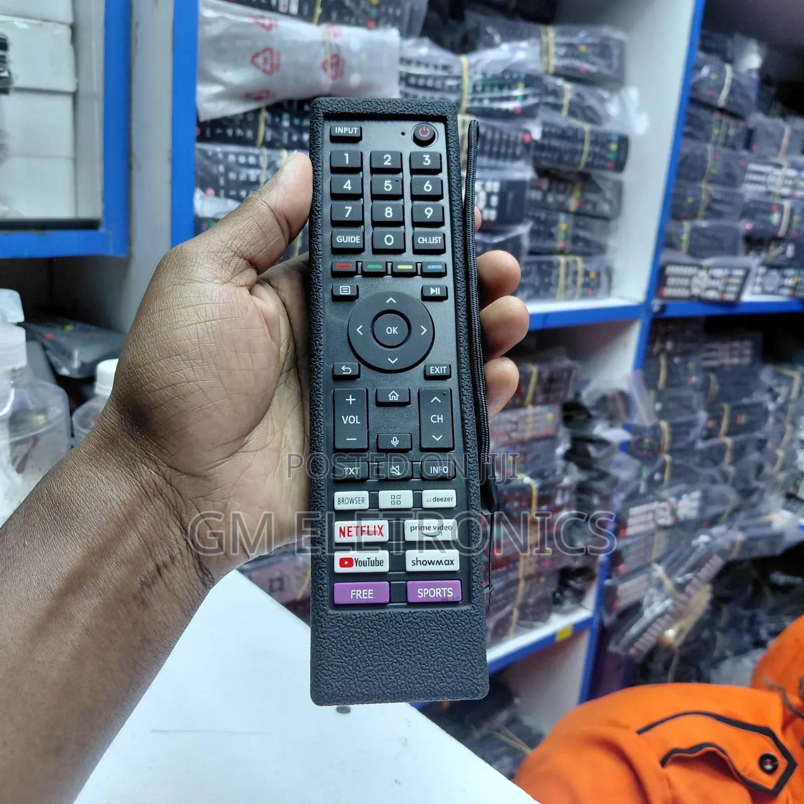 Universal Vidaa Smart TVS Replacement Remote Control With Case( Black)