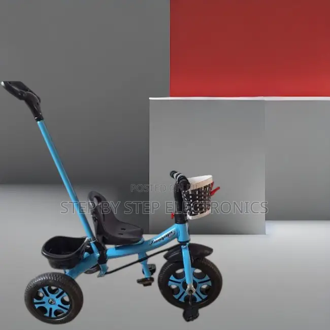 Kids Bike Bicycle Tricycle With Push Handle and Safety Guard Rail