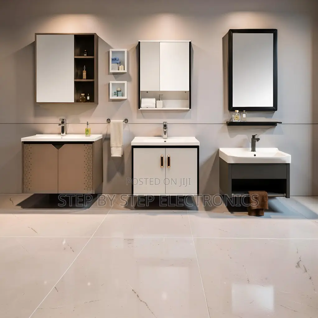 Floating Wall Mounted Bathroom Vanity Cabinet With Mirror Shelf