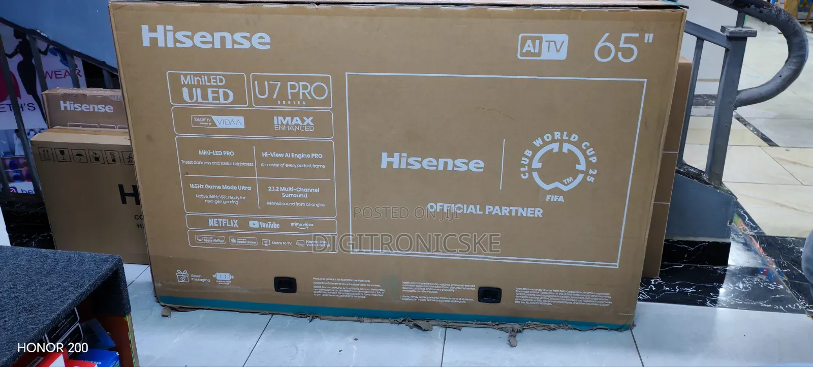 Hisense 65" U7Q Pro Mini Led 164hz Processor Vidaa Uhd TV
