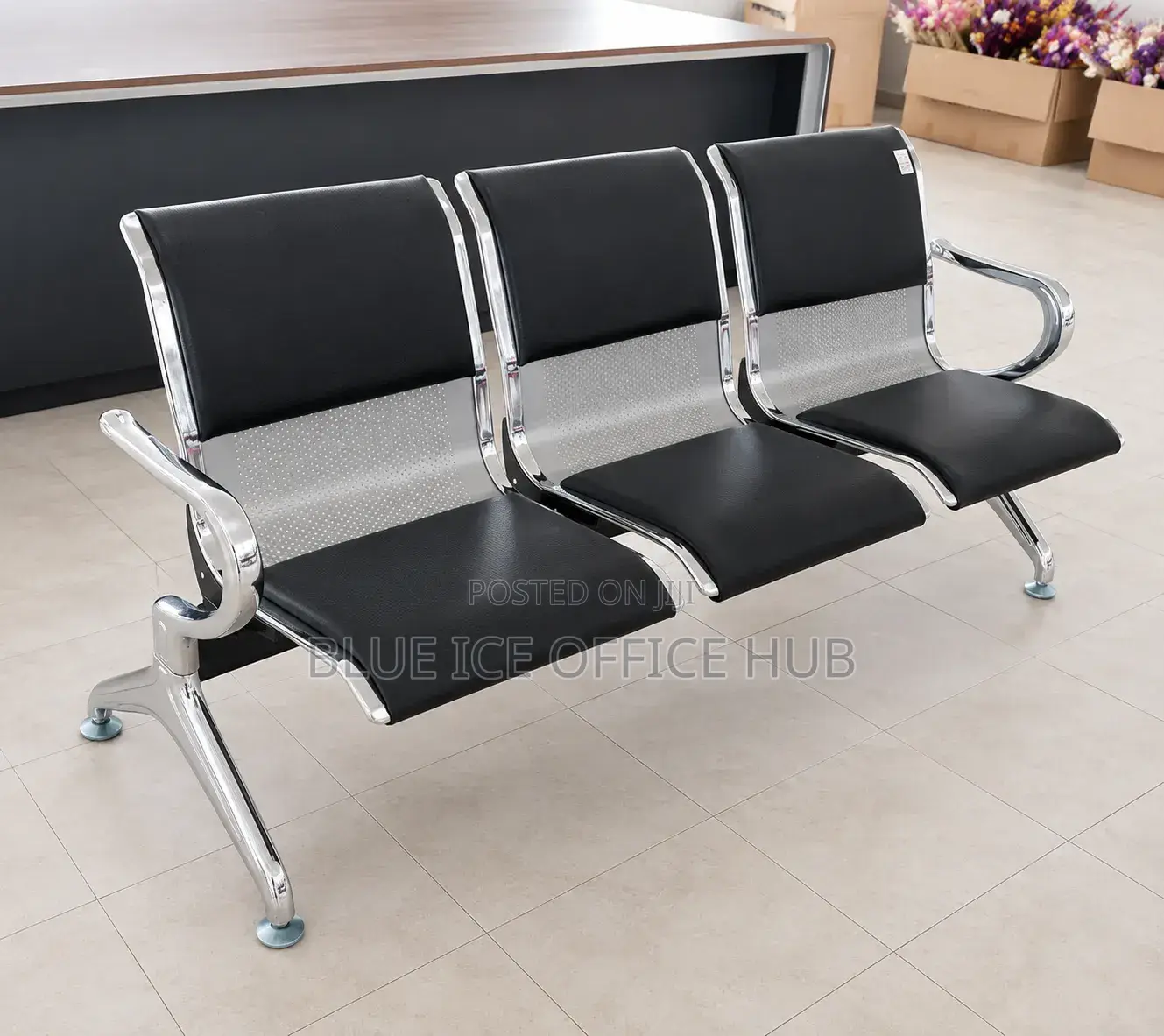 Office Visitors Chair-3 Seater Bench