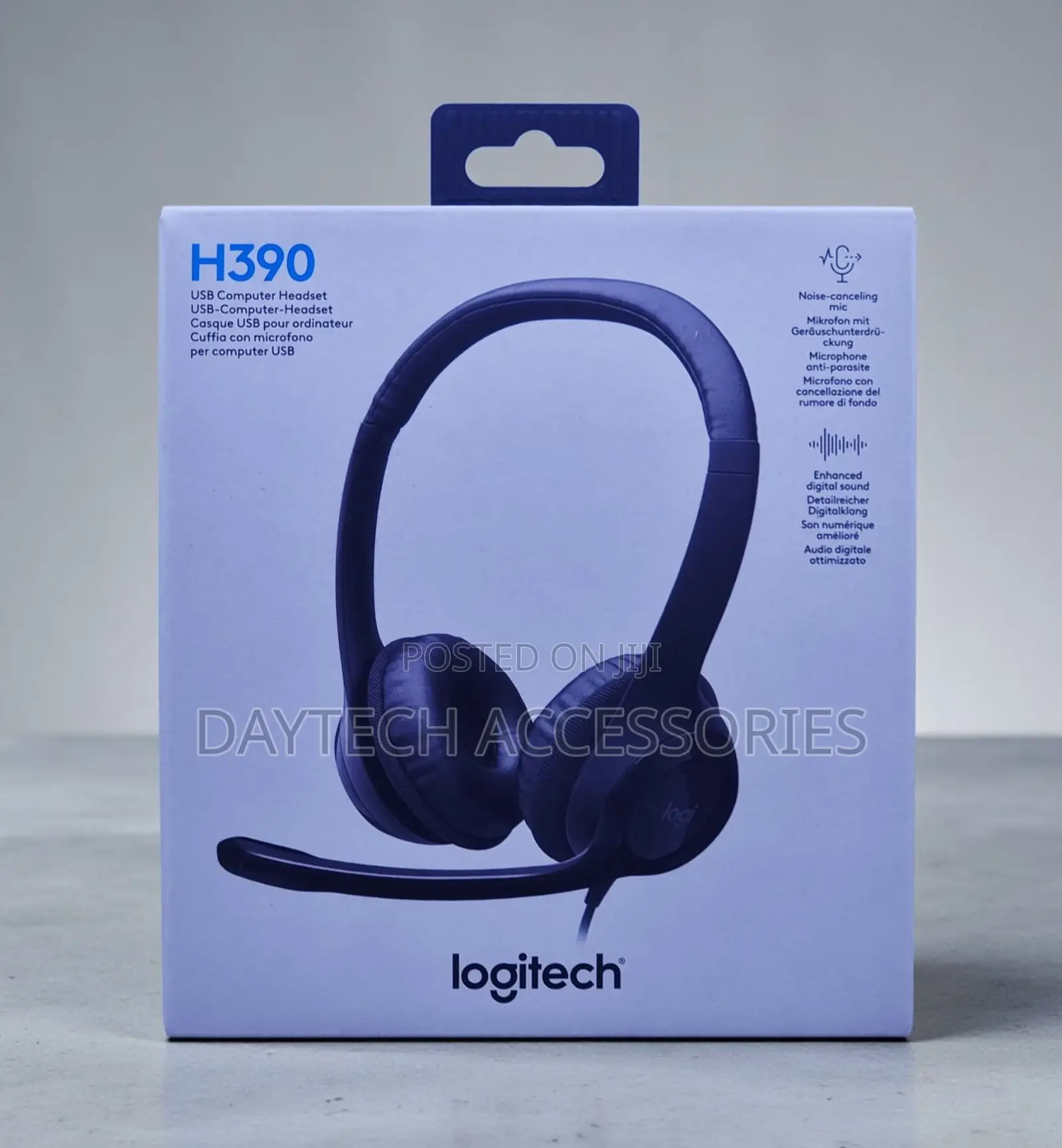 The Logitech H390 USB Plug-and-Play Wired Computer Headset.
