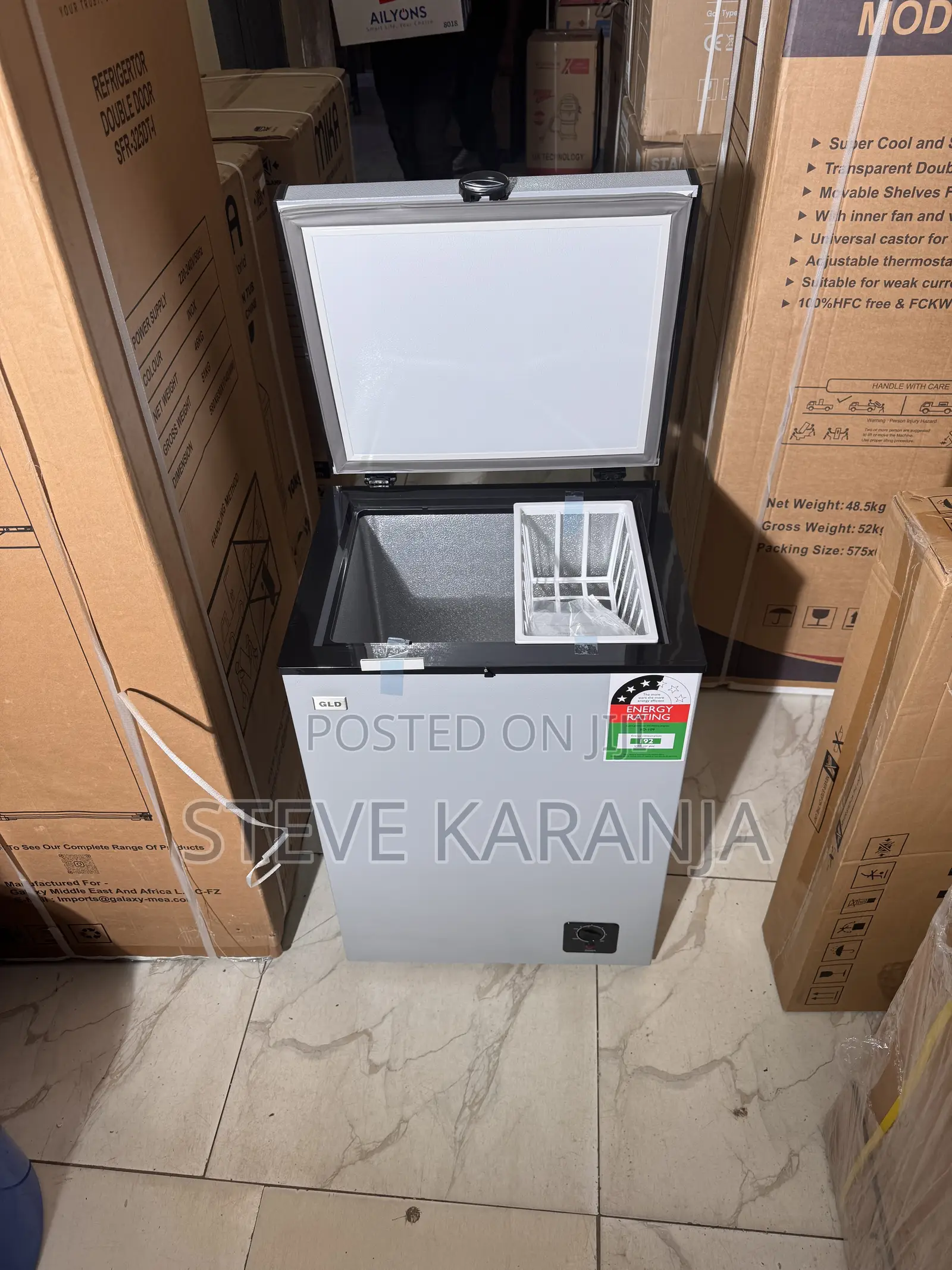 3 Stars Rating 109L GLD Chest Freezer Spacious Freezer