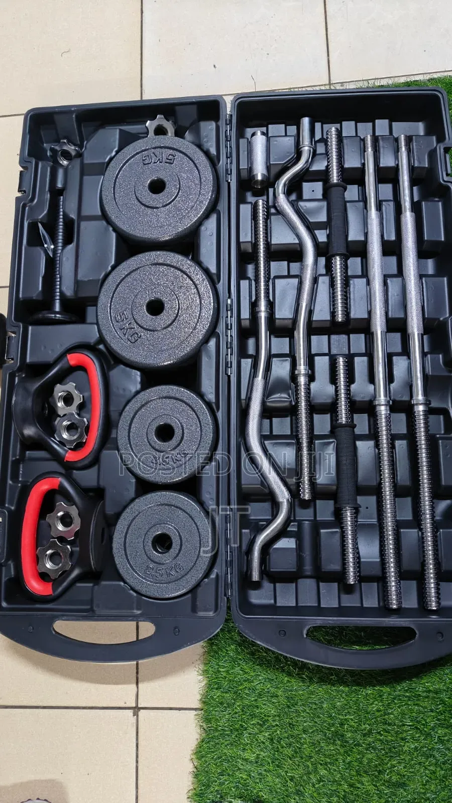 58kg Iron Cast Dumbbell Set With a Kettlebell