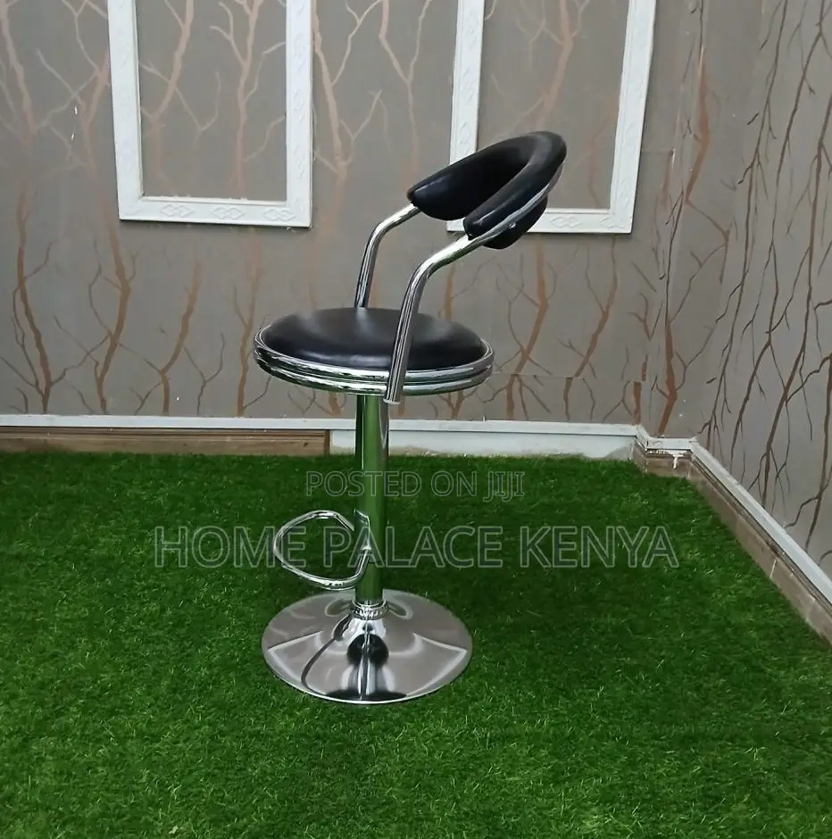 Bar Stool: Modern Swivel Office Stool With Padded Backrest