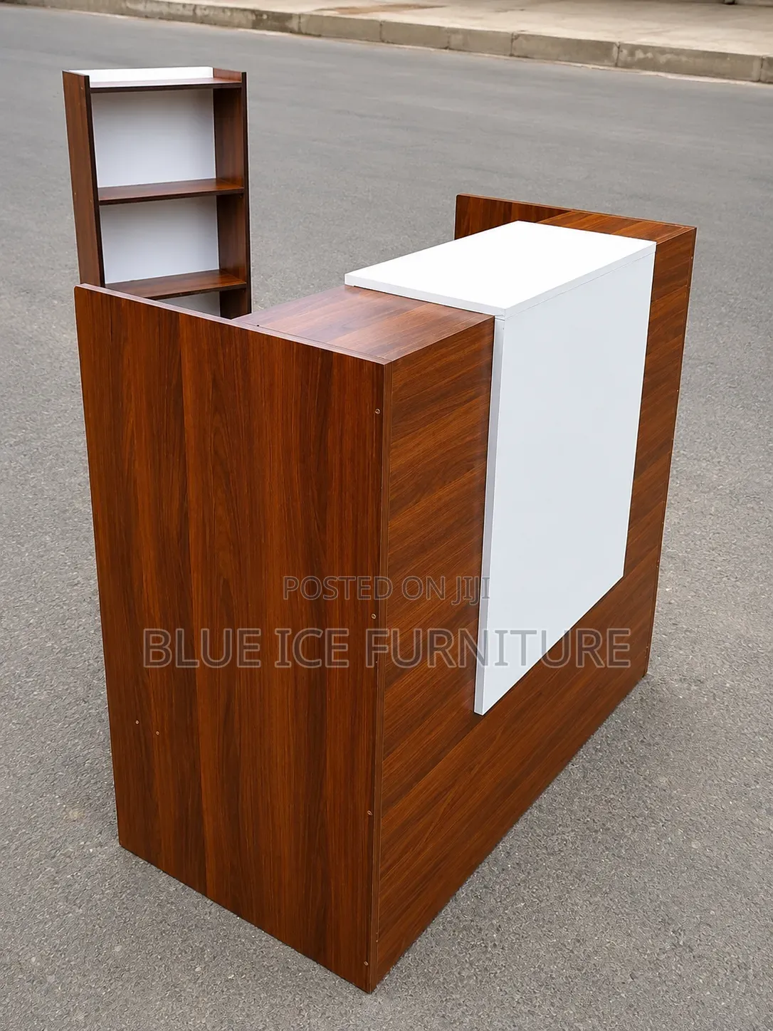 Stylish Front Office Counter Desk With Storage