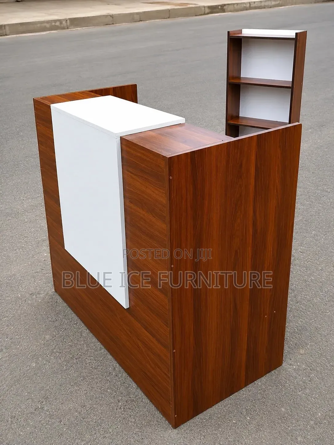 Stylish Front Office Counter Desk With Storage