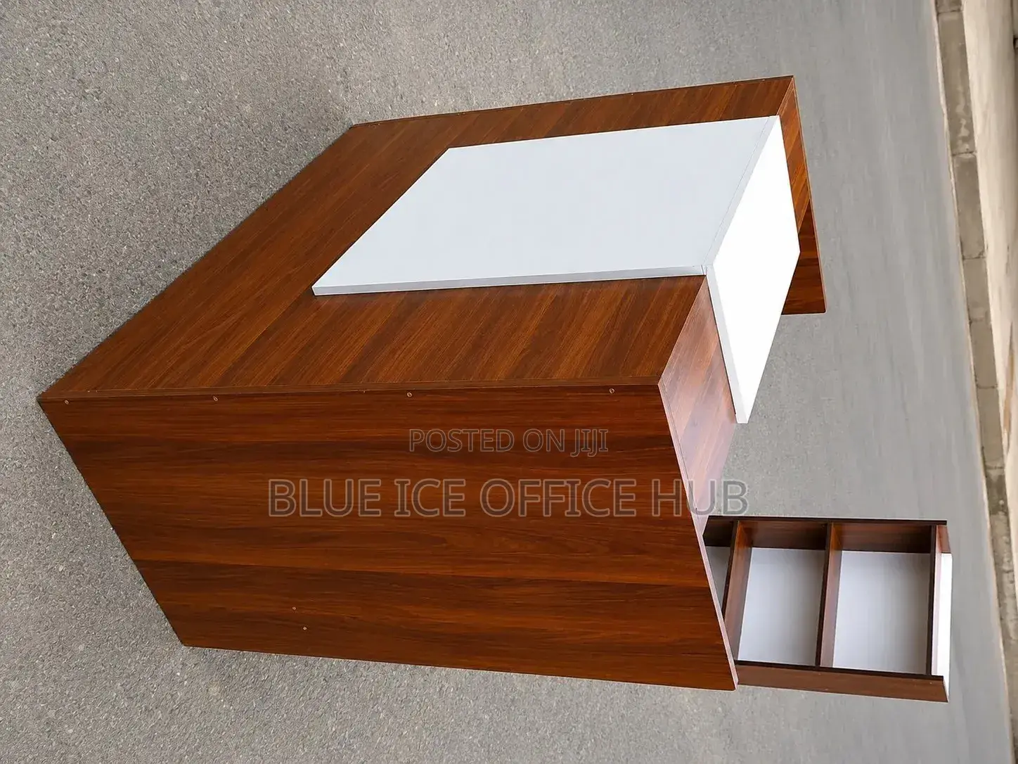 Stylish Front Office Counter Desk With Storage