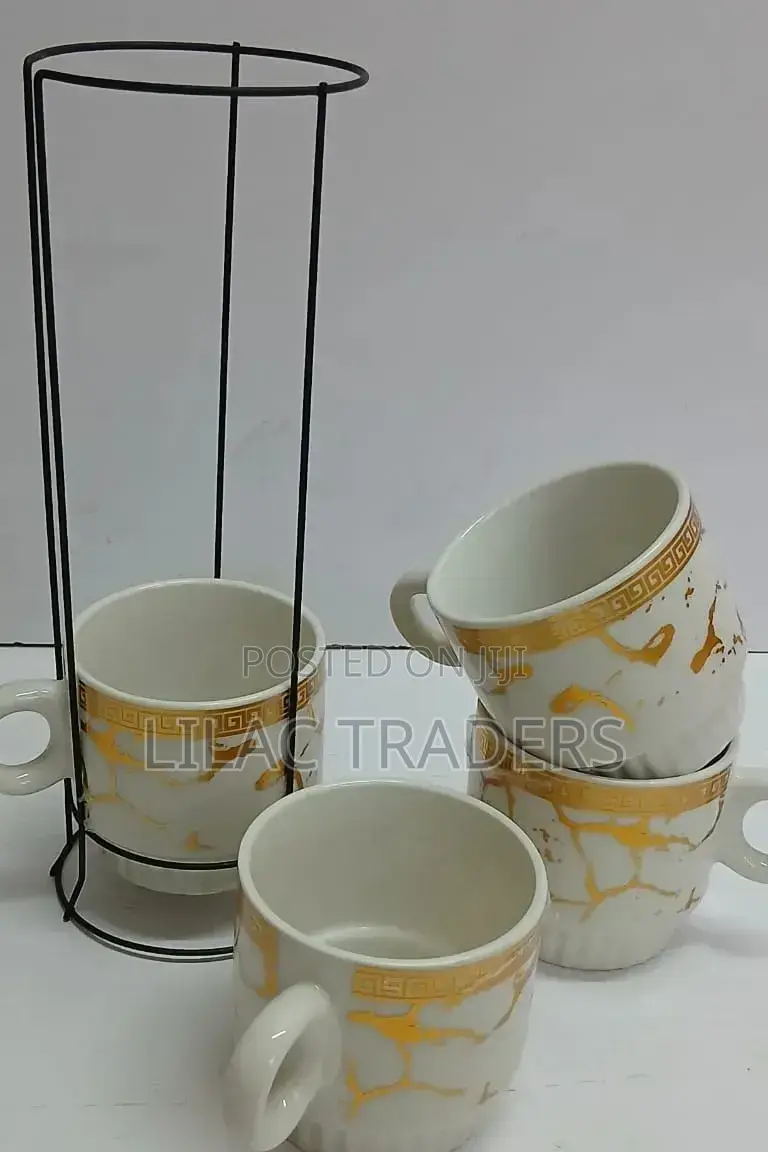 *Creative Space Saver Coffee Cups With Stackable Stand