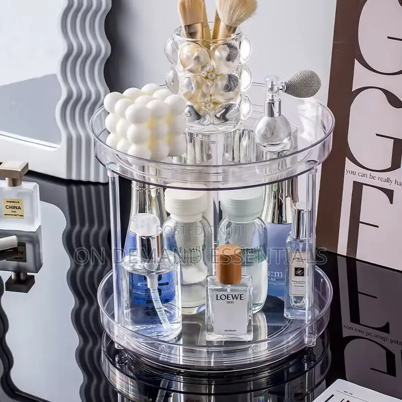 2 Layer 360 Rotation Cabinet Turntable Organizer / Lazy Susan