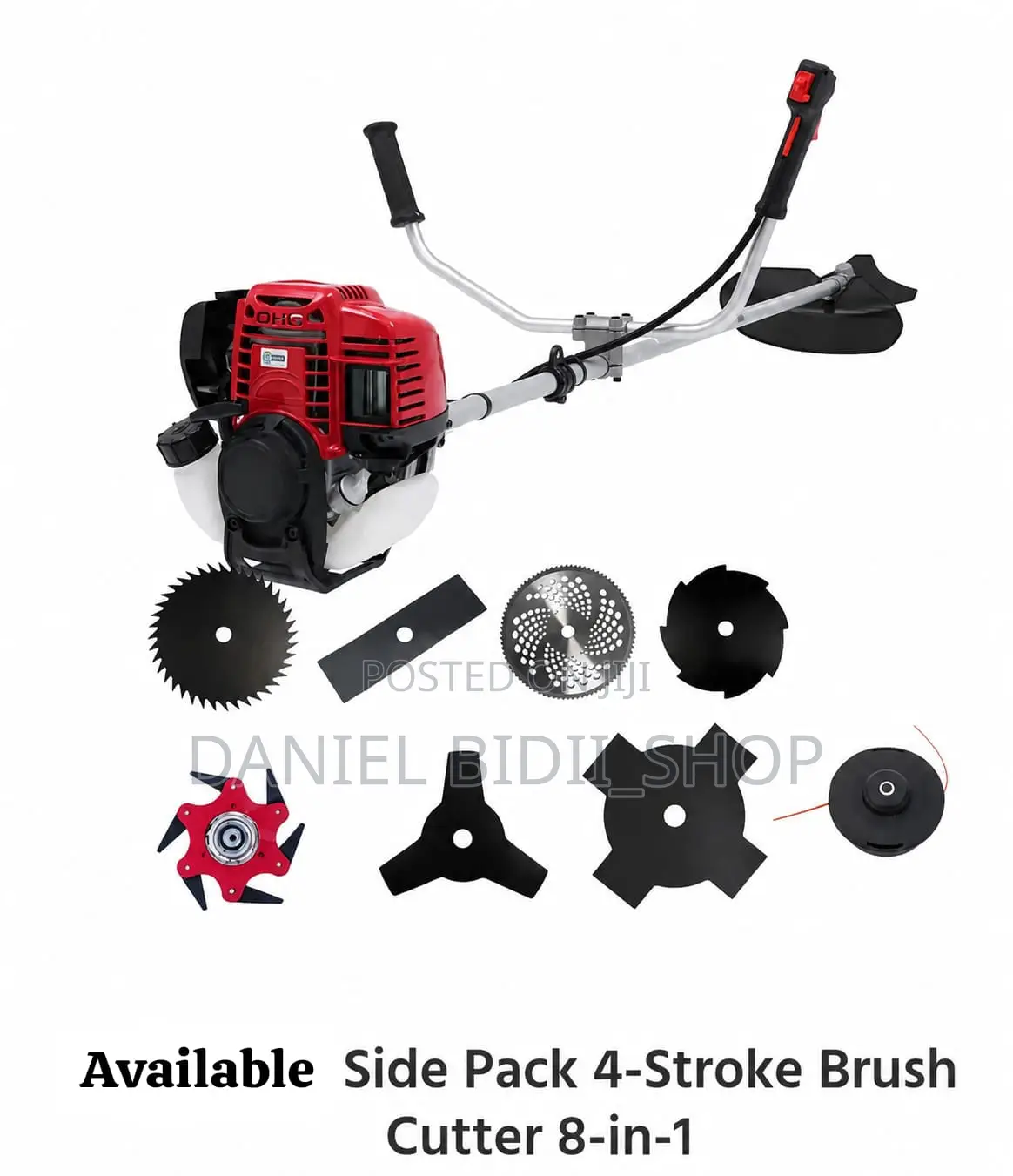 Side Pack 4-Stroke Petrol Brush Cutter 8blades in 1