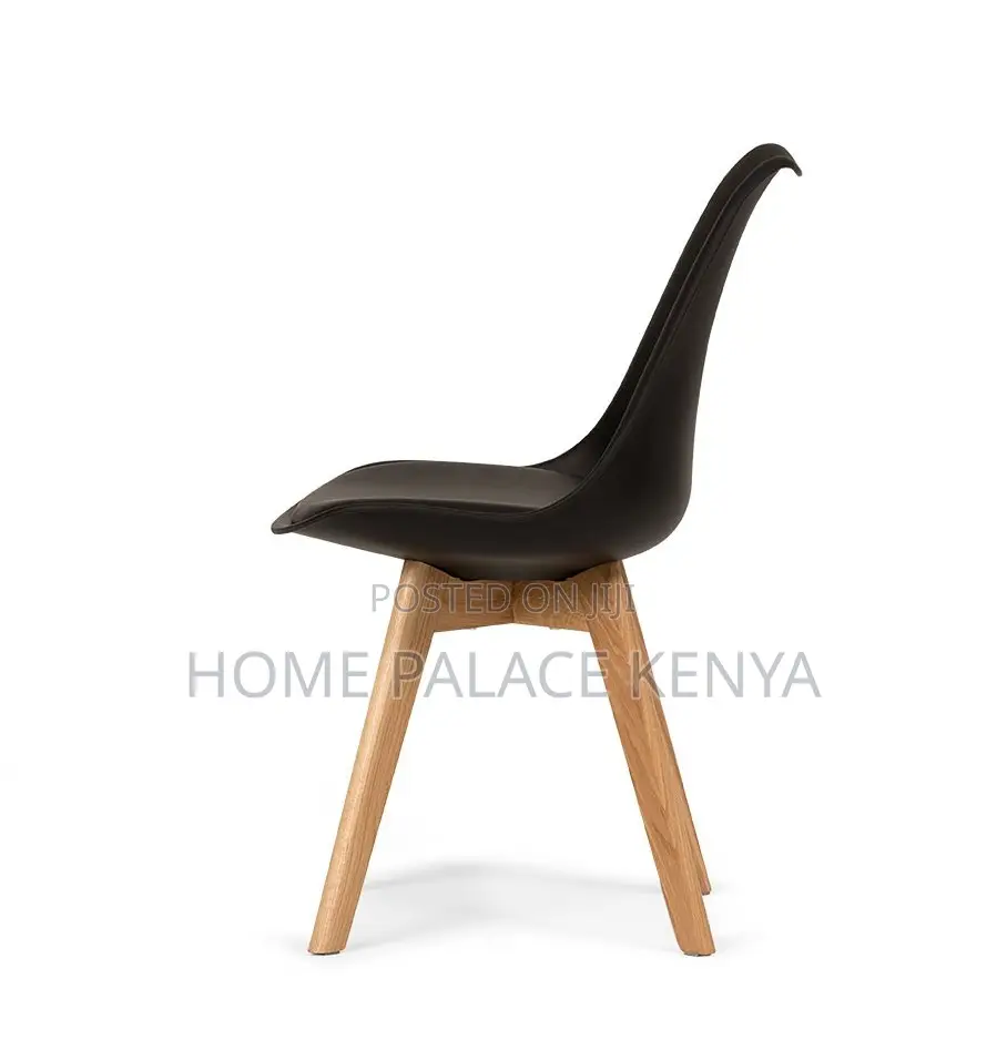 Dining Chair: Carson Black Padded Nordic Dining Chair