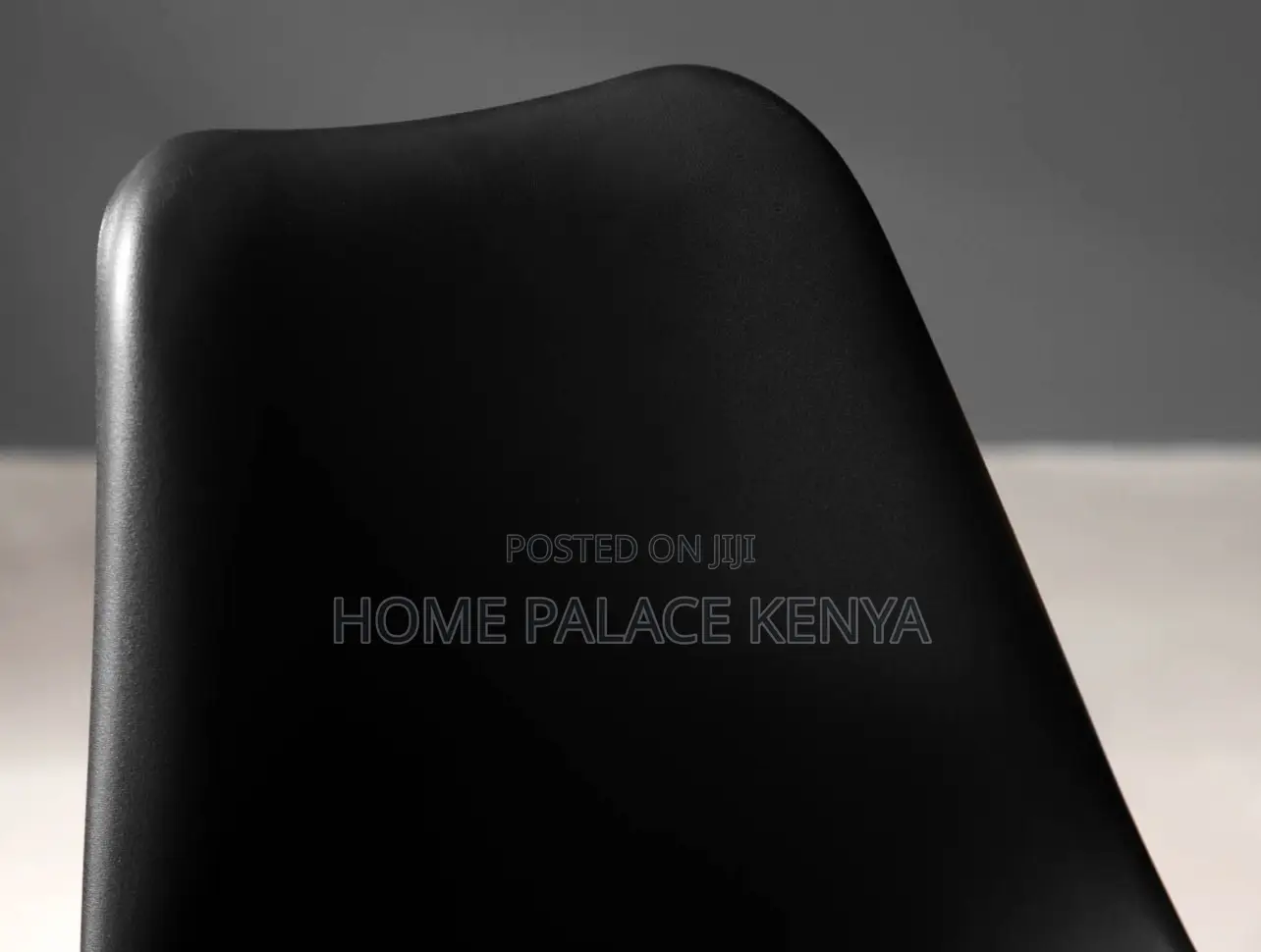 Dining Chair: Carson Black Padded Nordic Dining Chair