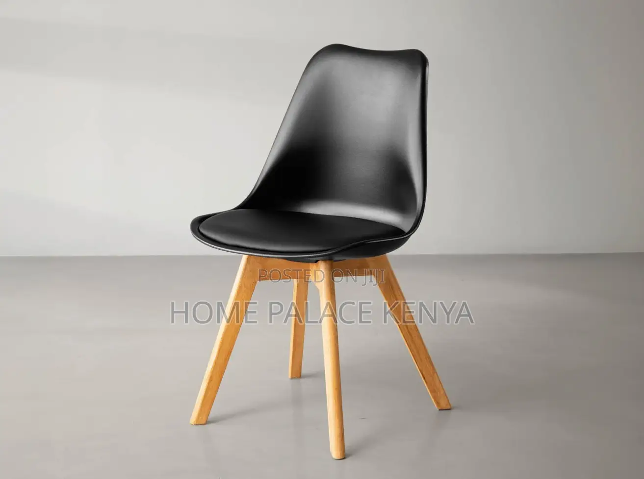 Dining Chair: Carson Black Padded Nordic Dining Chair
