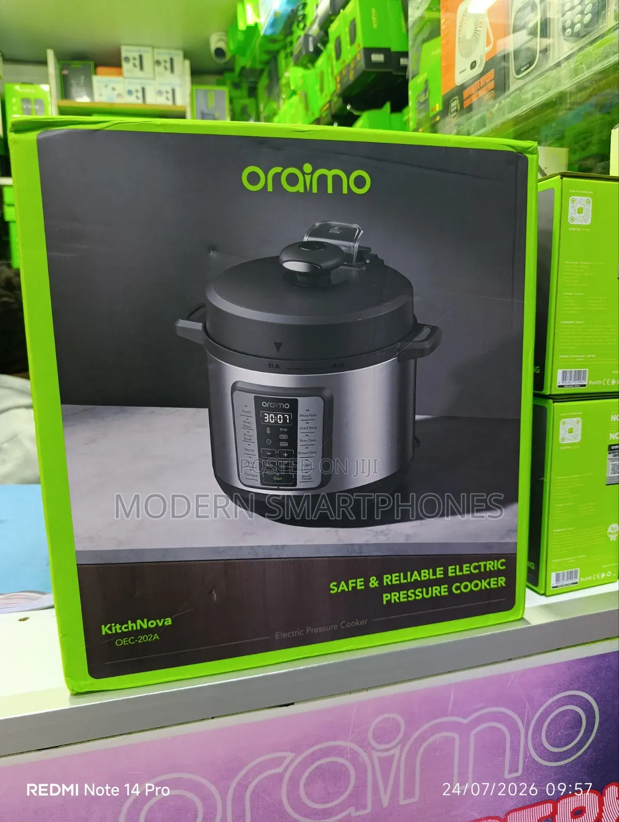Oraimo TenderPot 6L 1000W Electric Pressure Cooker