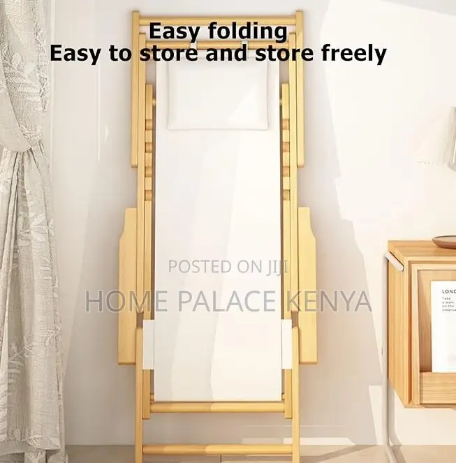 Sun Lounger: Acacia Sling Folding Chaise Lounger